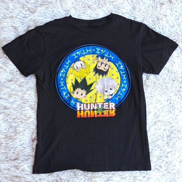 Hot Topic Anime Women's S Small Hunter X Hunter HxH Black T Shirt Chibi Circle - Picture 1 of 7